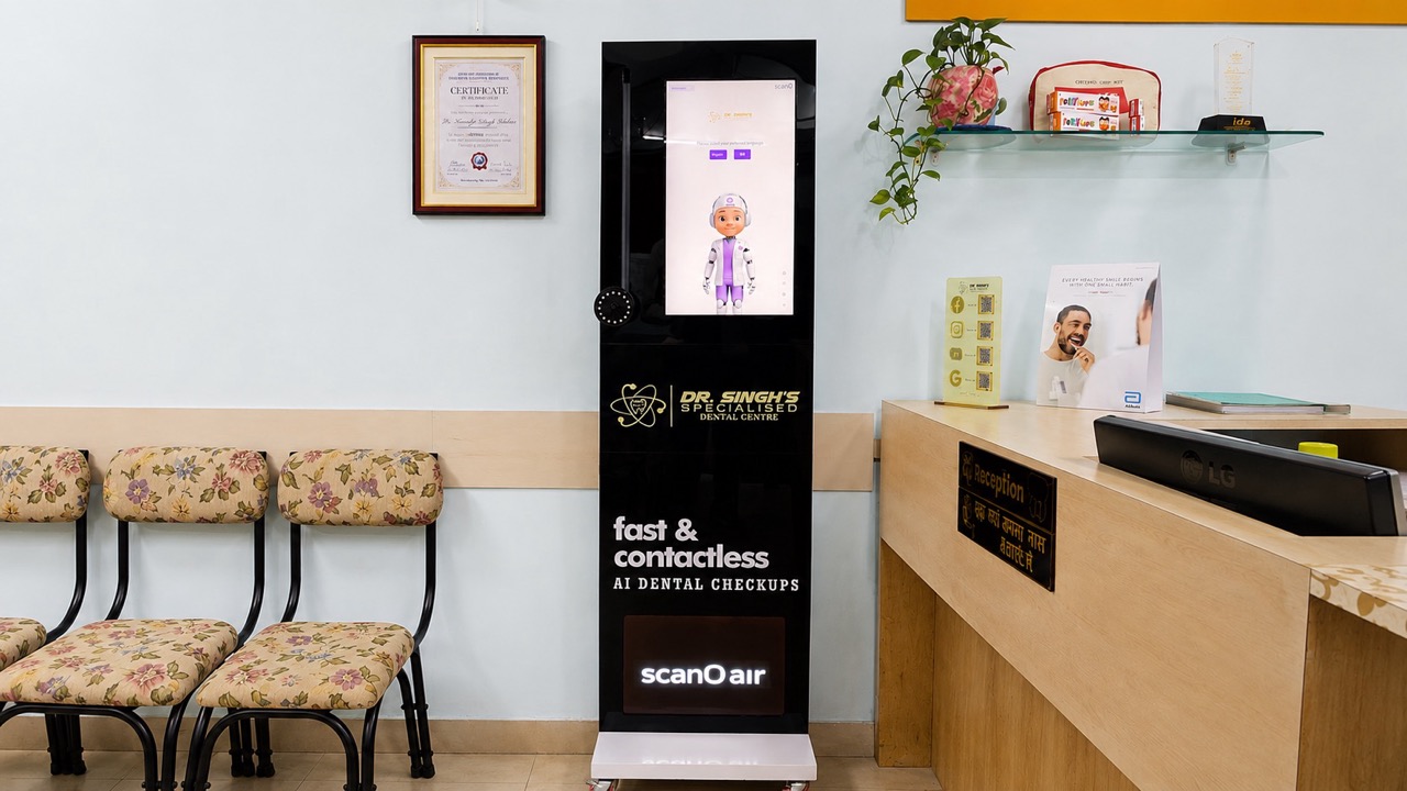 ScanO Air AI Dental Kiosk at Dr. Singh's Dental Centre